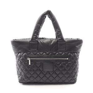 CHANEL Black Leather Tote Bag